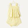 imageAmazon Essentials x Sofia Grainge Baby Girls Cotton Sleeveless Shirt and Shorts Play SetLight Yellow Ice Cream