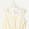 imageAmazon Essentials x Sofia Grainge Baby Girls Lightweight French Terry Sleeveless Shorts RomperGolden Yellow Uneven Stripe