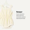 imageAmazon Essentials x Sofia Grainge Baby Girls Lightweight French Terry Sleeveless Shorts RomperGolden Yellow Uneven Stripe