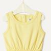 imageAmazon Essentials x Sofia Grainge Baby Girls Lightweight French Terry Sleeveless Shorts RomperLight Yellow