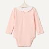 imageAmazon Essentials x Sofia Grainge Baby Girls Long Sleeve Ruffle Collar BodysuitIvoryLight Pink