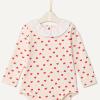 imageAmazon Essentials x Sofia Grainge Baby Girls Long Sleeve Ruffle Collar BodysuitRedHearts