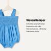 imageAmazon Essentials x Sofia Grainge Baby Girls Woven Sleeveless Ruffle RomperBlue
