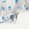 imageAmazon Essentials x Sofia Grainge Baby Girls Woven Sleeveless Ruffle RomperIvory Blue Floral