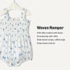 imageAmazon Essentials x Sofia Grainge Baby Girls Woven Sleeveless Ruffle RomperIvory Blue Floral