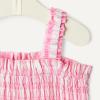 imageAmazon Essentials x Sofia Grainge Baby Girls Woven Sleeveless Ruffle RomperPink Big Gingham