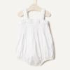 imageAmazon Essentials x Sofia Grainge Baby Girls Woven Sleeveless Ruffle RomperWhite