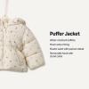 imageAmazon Essentials x Sofia Grainge Girls WaterRepellent Hooded Puffer JacketIvory Cherries