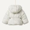 imageAmazon Essentials x Sofia Grainge Girls WaterRepellent Hooded Puffer JacketIvory Dusty Blue Outlined Blooms