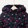 imageAmazon Essentials x Sofia Grainge Girls WaterRepellent Hooded Puffer JacketNavy Hearts
