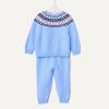 imageAmazon Essentials x Sofia Grainge Toddler and Baby Boys CottonNylon Sweater SetCornflower Blue Fair Isle Geo