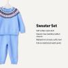 imageAmazon Essentials x Sofia Grainge Toddler and Baby Boys CottonNylon Sweater SetCornflower Blue Fair Isle Geo
