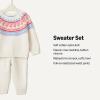imageAmazon Essentials x Sofia Grainge Toddler and Baby Boys CottonNylon Sweater SetIvory Blush Scenic Fair Isle