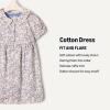 imageAmazon Essentials x Sofia Grainge Toddler and Baby Girls Cotton Sateen Dress with CollarBlue Ivory Delicate Floral