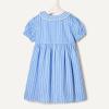 imageAmazon Essentials x Sofia Grainge Toddler and Baby Girls Cotton Sateen Dress with CollarBlue White Stripe