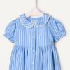 imageAmazon Essentials x Sofia Grainge Toddler and Baby Girls Cotton Sateen Dress with CollarBlue White Stripe