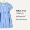 imageAmazon Essentials x Sofia Grainge Toddler and Baby Girls Cotton Sateen Dress with CollarBlue White Stripe