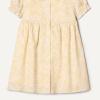 imageAmazon Essentials x Sofia Grainge Toddler and Baby Girls Cotton Sateen Dress with CollarLight Yellow Delicate Floral