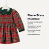 imageAmazon Essentials x Sofia Grainge Toddler and Baby Girls Long Sleeve Flannel DressCherry Red Festive Plaid