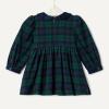 imageAmazon Essentials x Sofia Grainge Toddler and Baby Girls Long Sleeve Flannel DressDark Emerald Green Deep Blue Plaid