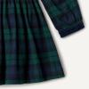 imageAmazon Essentials x Sofia Grainge Toddler and Baby Girls Long Sleeve Flannel DressDark Emerald Green Deep Blue Plaid