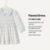 imageAmazon Essentials x Sofia Grainge Toddler and Baby Girls Long Sleeve Flannel DressIvory Light Blue Simple Plaid