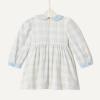 imageAmazon Essentials x Sofia Grainge Toddler and Baby Girls Long Sleeve Flannel DressIvory Light Blue Simple Plaid