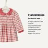 imageAmazon Essentials x Sofia Grainge Toddler and Baby Girls Long Sleeve Flannel DressIvory Raspberry Red Windowpane