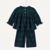 imageAmazon Essentials x Sofia Grainge Toddler and Baby Girls Long Sleeve Flannel SetDark Emerald Green Deep Blue Plaid