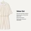 imageAmazon Essentials x Sofia Grainge Toddler and Baby Girls RelaxedFit Corduroy Velour SetIvory