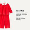 imageAmazon Essentials x Sofia Grainge Toddler and Baby Girls RelaxedFit Corduroy Velour SetRed