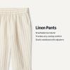 imageAmazon Essentials x Sofia Grainge Toddlers and Baby Boys Cotton Linen Pullon PantsTaupe Even Stripe