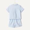 imageAmazon Essentials x Sofia Grainge Toddlers and Baby Boys Cotton Linen Short Sleeve Shirt amp Shorts Play SetLight Blue