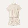 imageAmazon Essentials x Sofia Grainge Toddlers and Baby Boys Cotton Linen Short Sleeve Shirt amp Shorts Play SetTaupe Even Stripe