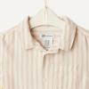 imageAmazon Essentials x Sofia Grainge Toddlers and Baby Boys Cotton Linen Short Sleeve Shirt amp Shorts Play SetTaupe Even Stripe