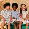 imageAmazon Essentials x Sofia Grainge Toddlers and Baby Boys Cotton Pique Short Sleeve Shirt amp Shorts Play SetBlue Uneven Thin Stripe