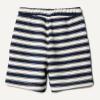 imageAmazon Essentials x Sofia Grainge Toddlers and Baby Boys PullOn Knit French Terry Shorts Pack of 2Light BlueStripe