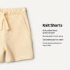 imageAmazon Essentials x Sofia Grainge Toddlers and Baby Boys PullOn Knit French Terry Shorts Pack of 2Pale YellowStripe