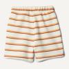 imageAmazon Essentials x Sofia Grainge Toddlers and Baby Boys PullOn Knit French Terry Shorts Pack of 2Pale YellowStripe