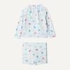 imageAmazon Essentials x Sofia Grainge Toddlers and Baby Boys TwoPiece Long Sleeve Rashguard and Shorts SetPale Blue Beach