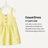 imageAmazon Essentials x Sofia Grainge Toddlers and Baby Girls Cotton Casual Fit and Flare DressLight Yellow