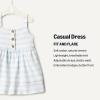 imageAmazon Essentials x Sofia Grainge Toddlers and Baby Girls Cotton Casual Fit and Flare DressPale Blue Bold Stripe
