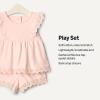 imageAmazon Essentials x Sofia Grainge Toddlers and Baby Girls Cotton Eyelet Top amp Shorts Play Set MultipacksLight Pink