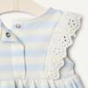 imageAmazon Essentials x Sofia Grainge Toddlers and Baby Girls Cotton Eyelet Top amp Shorts Play Set MultipacksPale Blue Bold Stripe