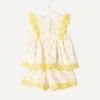 imageAmazon Essentials x Sofia Grainge Toddlers and Baby Girls Cotton Eyelet Top amp Shorts Play Set MultipacksYellow Floral