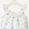 imageAmazon Essentials x Sofia Grainge Toddlers and Baby Girls Cotton Linen Sleeveless Top amp Shorts Set with RufflesIvory Blue Floral