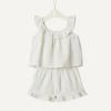 imageAmazon Essentials x Sofia Grainge Toddlers and Baby Girls Cotton Linen Sleeveless Top amp Shorts Set with RufflesLight Beige