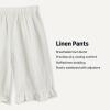 imageAmazon Essentials x Sofia Grainge Toddlers and Baby Girls Cotton Linen Wide Leg Pullon Pant with RufflesLight Beige