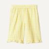 imageAmazon Essentials x Sofia Grainge Toddlers and Baby Girls Cotton Linen Wide Leg Pullon Pant with RufflesYellow Gingham