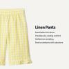 imageAmazon Essentials x Sofia Grainge Toddlers and Baby Girls Cotton Linen Wide Leg Pullon Pant with RufflesYellow Gingham